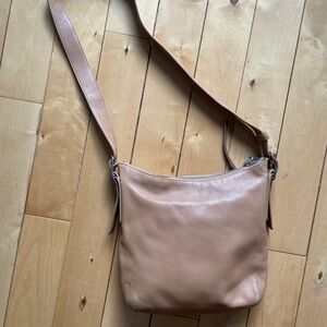 Coach Leather Crossbody Bag in Light Brown